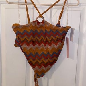 Bohemian | Hippie | cropped halter top | NWT | M